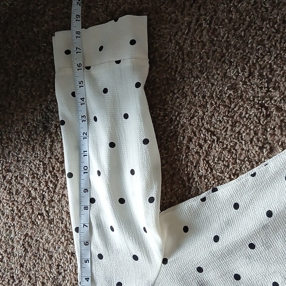 Fever women's slit collar polka dot quarter sleeve blouse size large - Picture 13 of 13